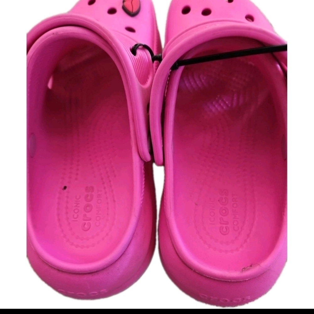 Crocs Classic Womens Pink Crush Platform Comfortable Slip-On Causal Clog 7 - Picture 9 of 13